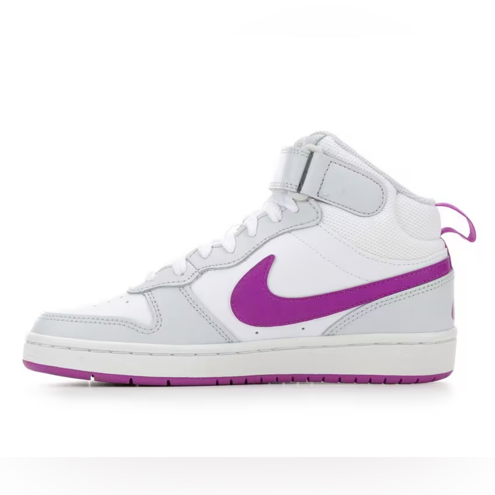 Nike Women's White and Purple High-Top Sneakers